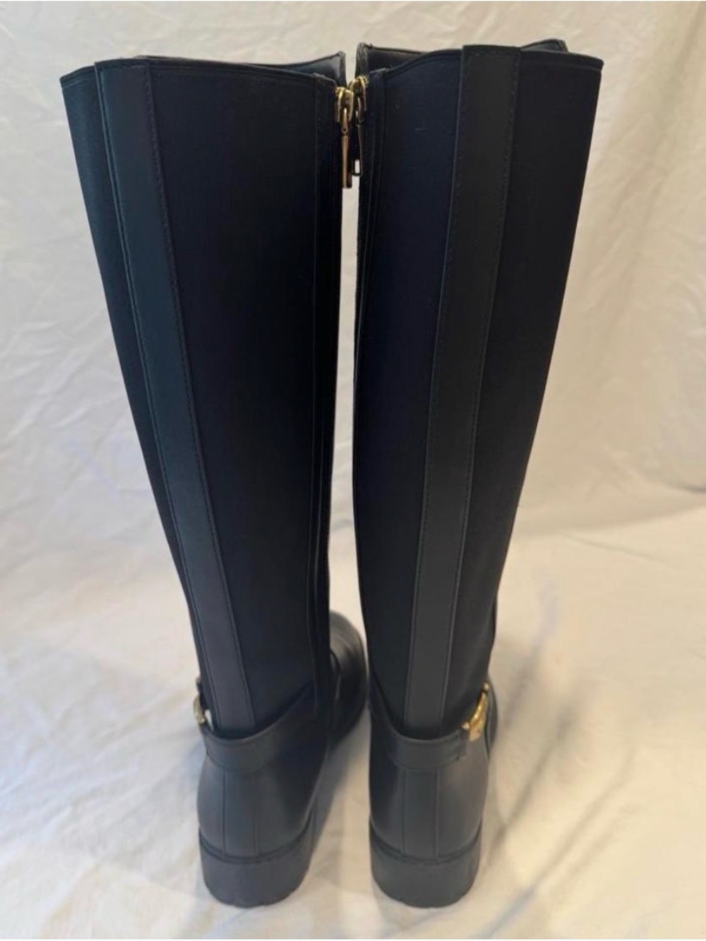 Coach Tall Black Leather Over-the-Knee Boots - Picture 2 of 4